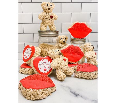 Creative Crispies 12-Pc Asst Valentine's Day Tr eats with Lips
