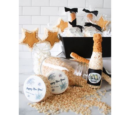Creative Crispies 12-Piece Assorted New Years T reat Basket