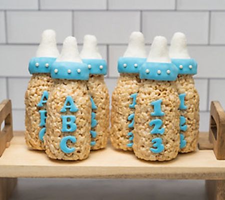 Creative Crispies 6 Piece Blue Baby Bottle Gift Set