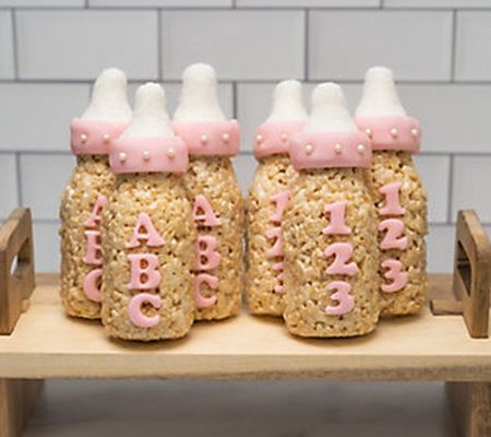 Creative Crispies 6 Piece Pink Baby Bottle Gift Set