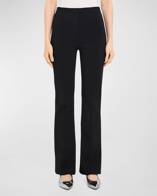 Crepe Cashmere and Wool Flare Pants