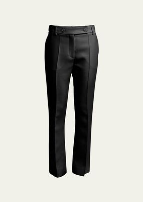 Crepe Couture Boot-Cut Tailored Trousers