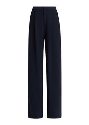 Crepe Wide-Leg Trousers