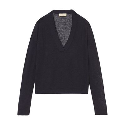 Crespino sweater in crêpe wool