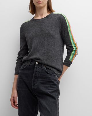 Crewneck Color-Pop Cashmere Sweater