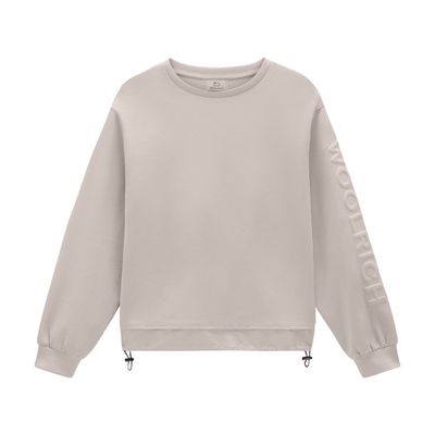 Crewneck in Mixed Cotton with Nylon Details