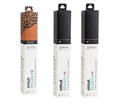 Cricut 3-Pack 12 x 12 Infusible Ink Sheets Leopard, Black