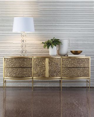 Crinkle Bronze Floating Console
