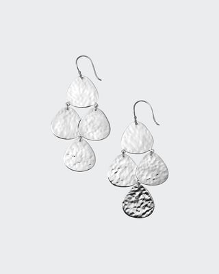 Crinkle Small Nomad Cascade Earrings in Sterling Silver