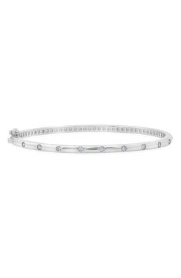 Crislu Cubic Zirconia Eternity Bracelet in Silver