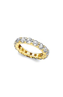 Crislu Cubic Zirconia Eternity Ring in Gold