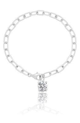 Crislu Cubic Zirconia Paperclip Chain Bracelet in Platinum