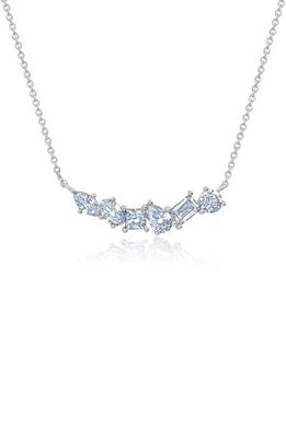 Crislu Mixed Cubic Zirconia Pendant Necklace in Silver