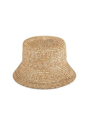 Crisscross Straw Bucket Hat