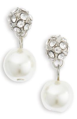 CRISTABELLE Crystal & Imitation Pearl Mini Drop Earrings