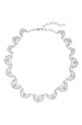 CRISTABELLE Fancy Occasion Crystal Collar Necklace in Crystal/Rhodium