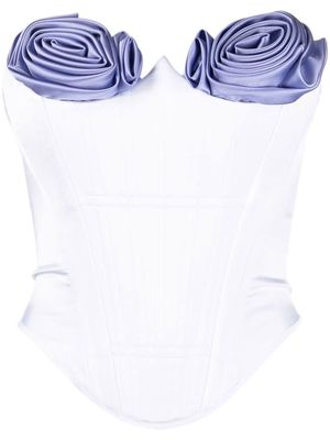 Cristina Savulescu Marilyn floral-appliqué corset - White