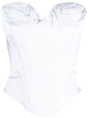 Cristina Savulescu Maryln flower-detail corset - White