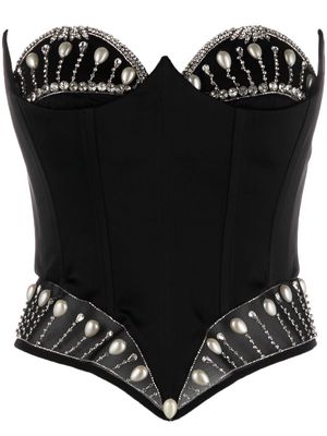 Cristina Savulescu Venus crystal-embellished corset - Black