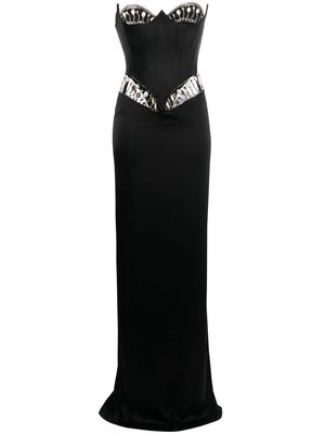 Cristina Savulescu Venus crystal-embellished corset gown - Black