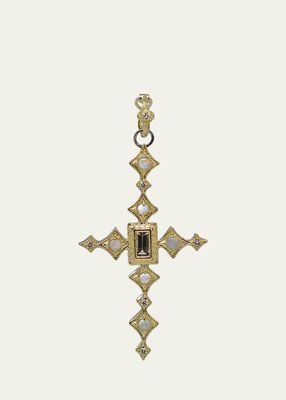 Crivelli Cross Enhancer with Opal and Morganite