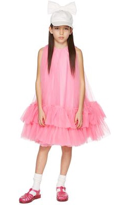CRLNBSMNS Kids Pink Ruffled Dress