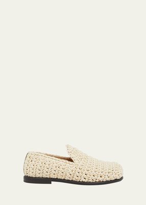 Crochet Cotton Slip-On Loafers