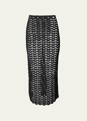Crochet Pencil Midi Skirt