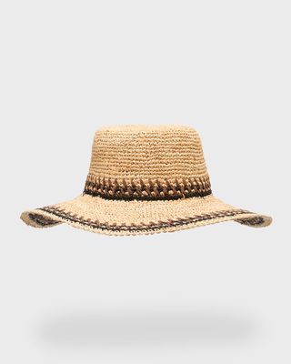 Crochet Stripe Boater Hat