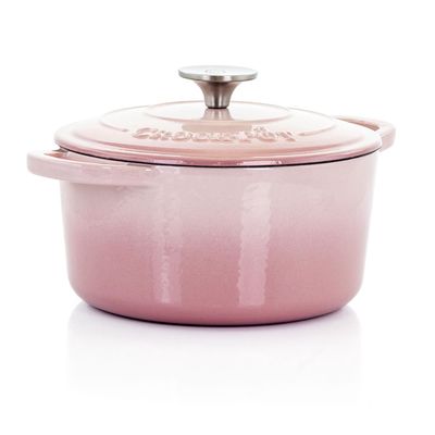 Crock-Pot Artisan 3 Quart Round Enamled Dutch Oven in Blush Pink