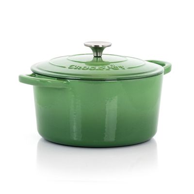 Crock-Pot Artisan 5 Quart Round Enameled Dutch Oven in Pistachio Green
