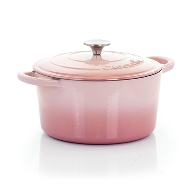 Crock-Pot Artisan 5 Quart Round Enamled Dutch Oven in Blush Pink