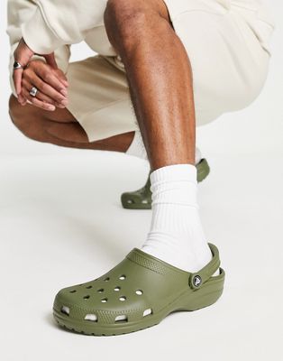 Crocs classic clogs in Army Green