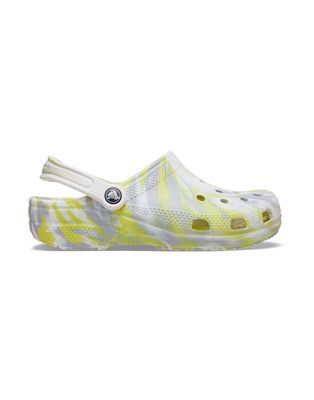 Crocs classic clogs in yellow marble