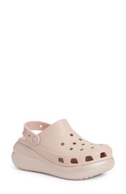 CROCS Classic Crush Shimmer Clog in Pink Clay