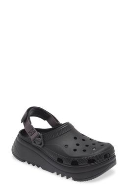 CROCS Classic Hiker Xscape Slingback Platform Clog in Black