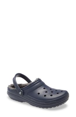 CROCS Classic Lined Slipper in Navy/Charcoal