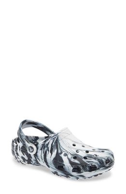 CROCS Classic Marbled Clog in White/Black