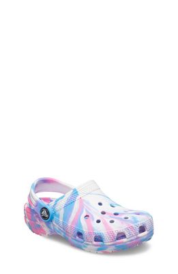 CROCS Classic Marbled Clog in White/Pink