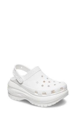 CROCS Classic Mega Crush Platform Clog in White 