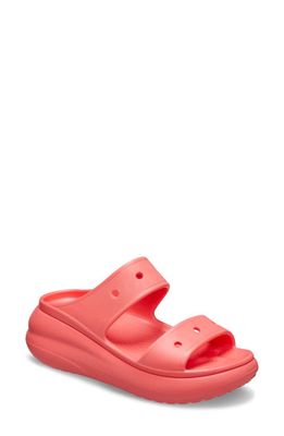 CROCS Gender Inclusive Classic Crush Slide Sandal in Neon Watermelon