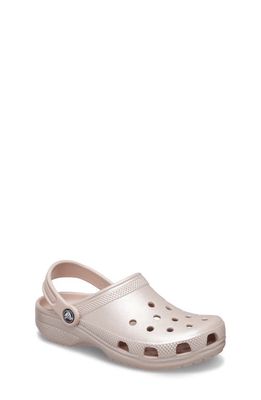 CROCS Kids' Classic Shimmer Clog in Pink Clay