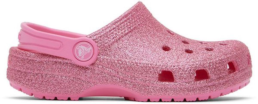 Crocs Kids Pink Classic Glitter Clogs