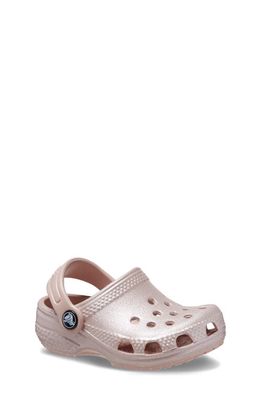 CROCS Littles Shimmer Clog in Pink Clay