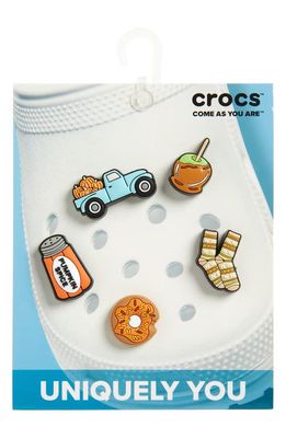 CROCS Pumpkin Spice Assorted 5-Pack Jibbitz Shoe Charms in White