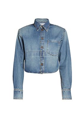 Cropped Denim Shirt