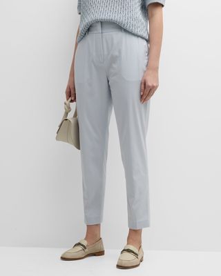 Cropped High-Rise Tapered Pants