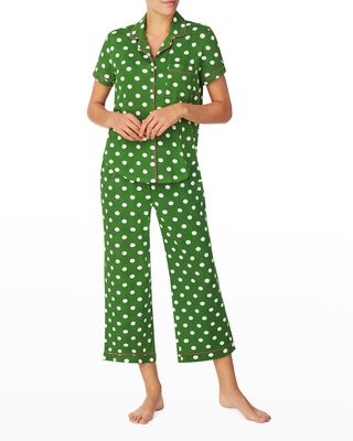 cropped printed pajama set