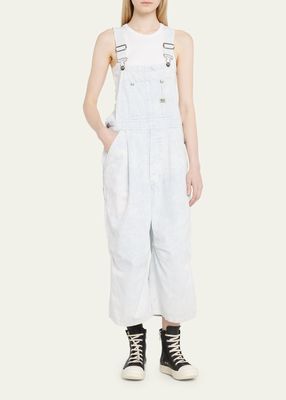Cropped Wide-Leg Overalls