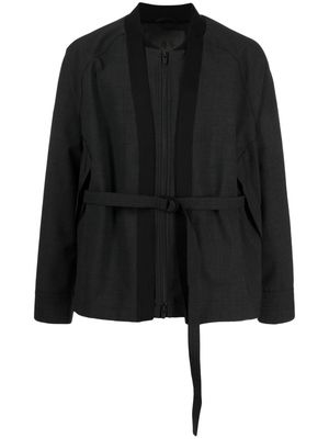 CROQUIS belted hybrid jacket - Black